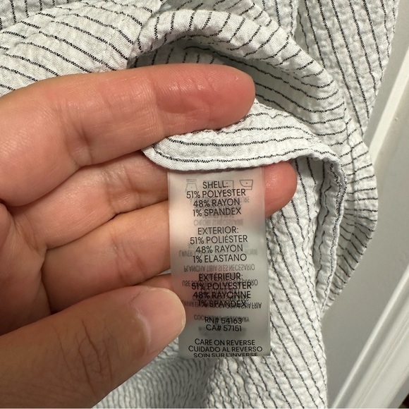 Calvin Klein Women's Plus Size Sportswear Everyday Loose Textured Stripe Blouse - Picture 10 of 12